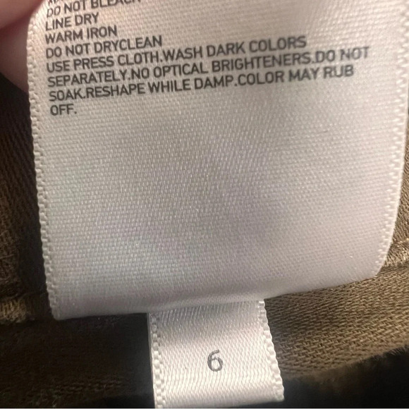 Uniqlo U Brown Denim Wide Leg Cropped Highwaisted 100% Cotton Pants Size 6 - Picture 12 of 13